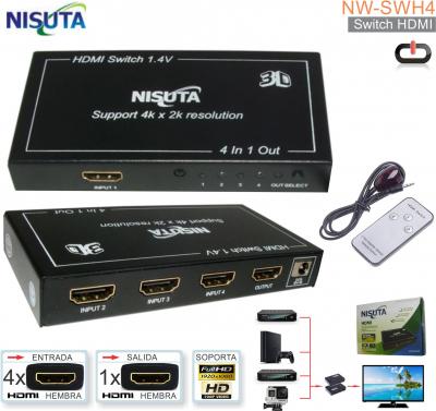 Switch KVM HDMI 04 P NISUTA NW-SWH4