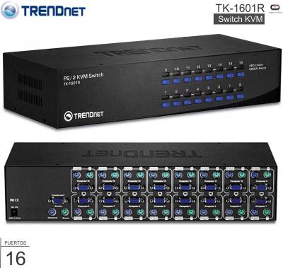 Switch KVM PS2 16 P TRENDNET TK-1601R