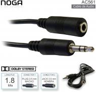 Cable Audio Miniplug 3.5mm M/H 1.8mts macho hembra Noga