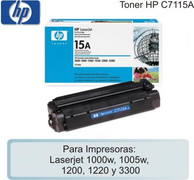 Toner HP C7115A Negro p/1000-1005-1200-1220-3300