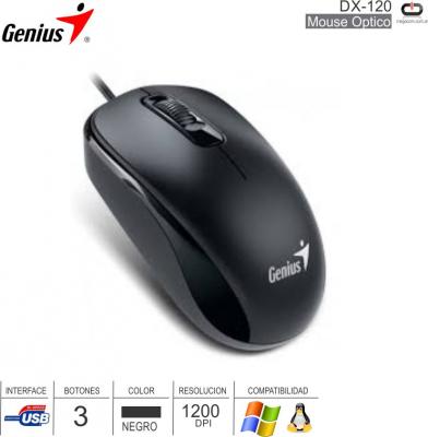 Mouse USB GENIUS DX-120 Negro