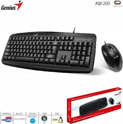 Teclado y Mouse USB GENIUS KM-200