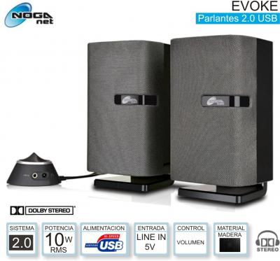 Parlantes USB 2.0 NOGA EVOKE