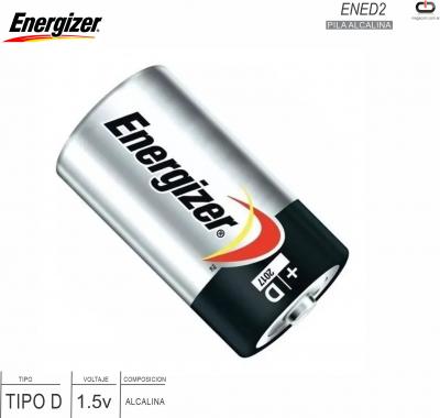 Pila Alcalina TIPO D 1.5V ENERGIZER ENED2