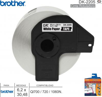 Rollo Etiq BROTHER DK-2205 62 x 30