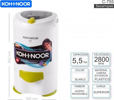 Secarropas 5.5 Kgs KOH-I-NOOR C-755 Vision