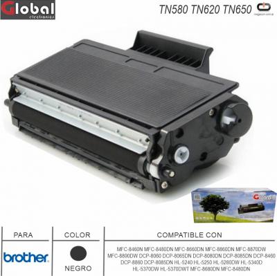 Toner Alt BROTHER TN580 TN620 TN650 Neg GLOBAL