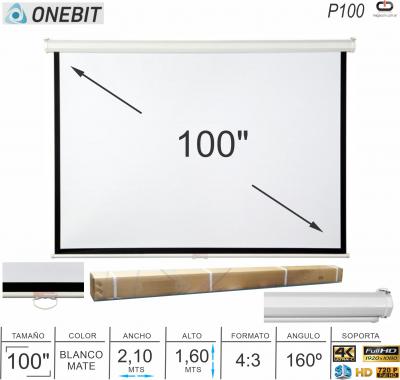 Pantalla Proyector Plegable 100P ONEBIT P100