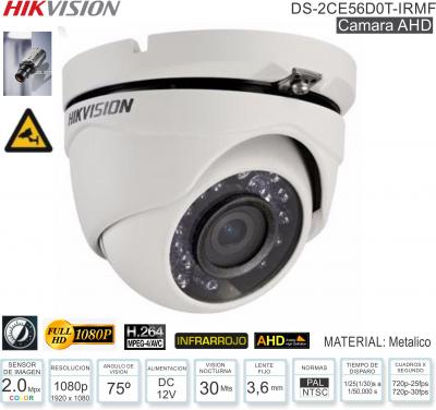 Cam Domo 2Mp Met HIKVISION DS-2CE56DOT-IRMF