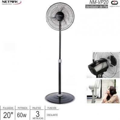 Ventilador de Pie 20p NETMAK NM-VP20