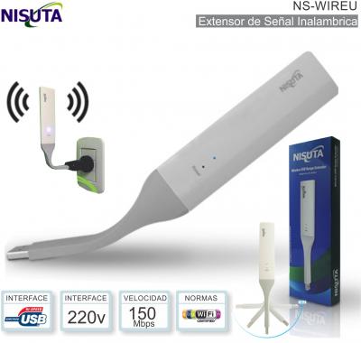 Extensor WIFI NISUTA NS-WIREU 150 Mbps