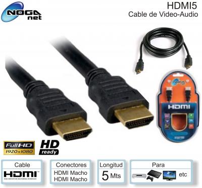 Cable HDMI M - HDMI M v1.4 05.0M NOGA