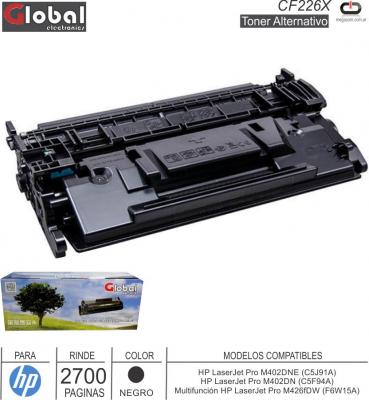 Toner Alt HP CF226X Neg GLOBAL