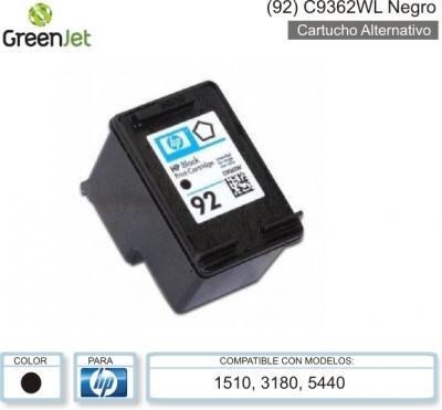 Cart Alt HP 092 C9362WL Negro GREENJET 