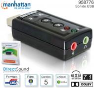 Placa USB Sonido 7.1 MANHATTAN 958776
