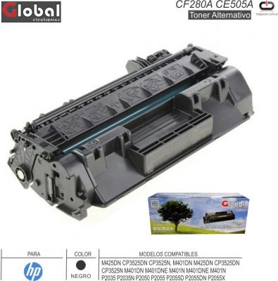 Toner Alt HP CF280A CE505A Neg GLOBAL