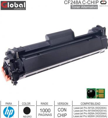 Toner Alt HP 048A CF248A Neg Con Chip GLOBAL