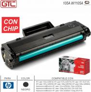 Toner Alt HP 105A W1105A Neg c/Chip GTC