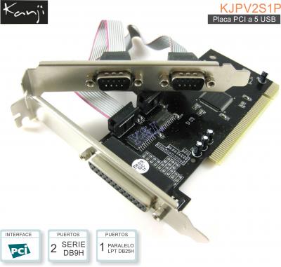 Placa PCI 2 Serie + 1 LPT KANJI KJPV2S1P