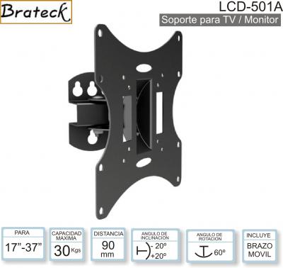 Soporte TV BRATECK LCD-501A 17/37 30K