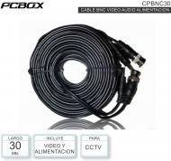 Cable CCTV 30M BNC Video Alim PCBOX CBNC30