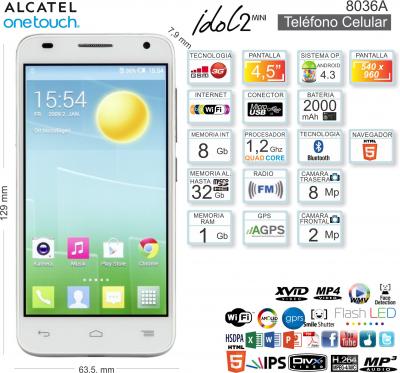 Celular ALCATEL Idol 2 Mini 8036A