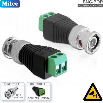 Adaptador CCTV BNC M - Bornera H MILEC BNCBOR