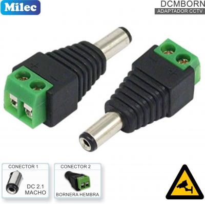 Adaptador CCTV DC M - Bornera H MILEC DCMBORN