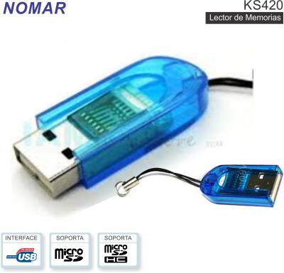 Lector Mem EXT USB NOMAR KS420 MicroSD