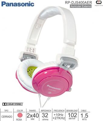 Auricular PANASONIC RP-DJS400AER Rosa On Ear