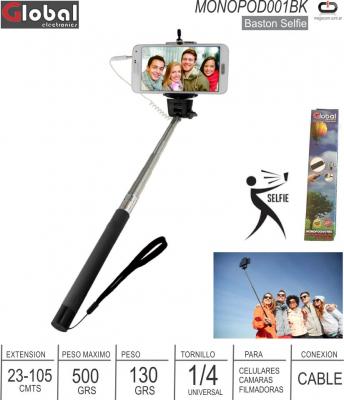 Baston Selfie Monopod Cableado GLOBAL Monopod