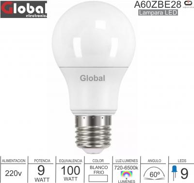 Lampara LED GLOBAL A60ZBE28 09W-100W 6500k 720L A6