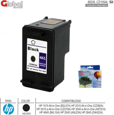 Cart Alt HP 662XL CZ105AL Neg GLOBAL