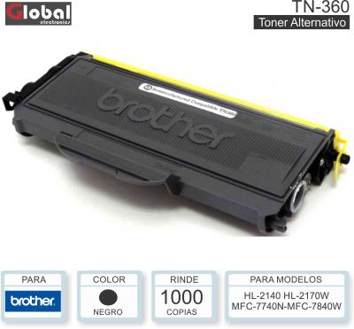 Toner Alt BROTHER TN360 Neg GLOBAL