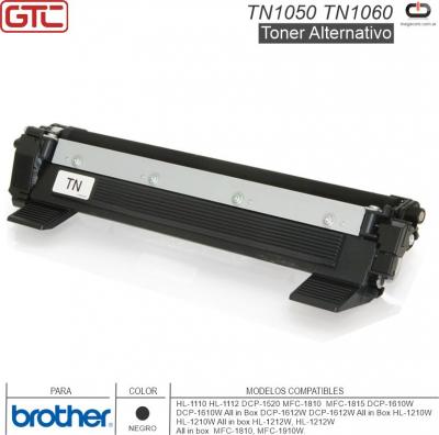 Toner Alt BROTHER TN1050 TN1060 Neg GTC