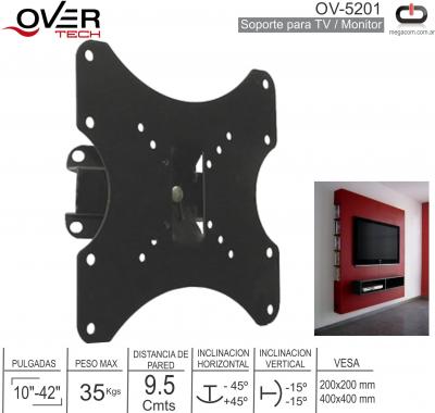 Soporte TV Movil OVERTECH OV-5201 10/42 35K