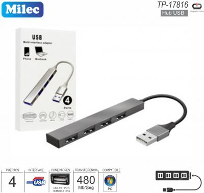 Hub USB 2.0 04P MILEC TP-17816