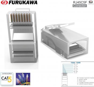 Conector RJ45 M Cat 5 FURUKAWA RJ45C5F