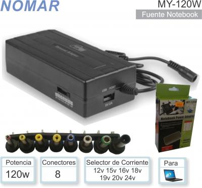 Fuente Ntb NOMAR MY-120W (120W 12v a 24v)