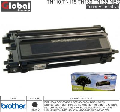 Toner Alt BROTHER TN110 TN115 TN130 TN135 Neg GLOB