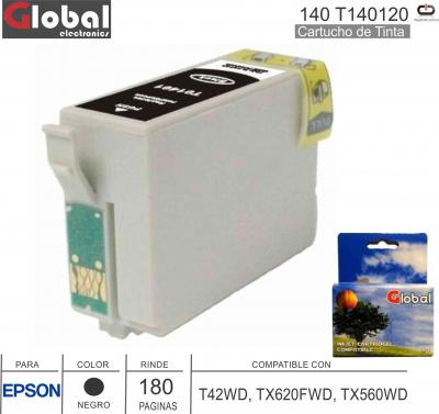 Cart Alt EPSON 140 T140120 Neg GLOBAL