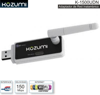 Red USB WIFI KOZUMI K-1500UDN 150 Mbps