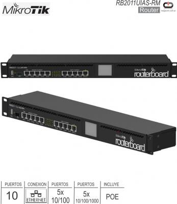 Router MICROTIK 10P RB2011UiAS-RM