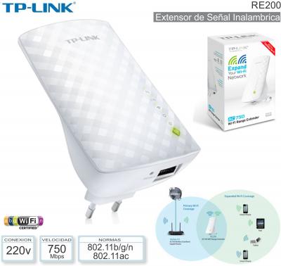 Extensor WIFI TP-LINK RE200 AC750 Universal