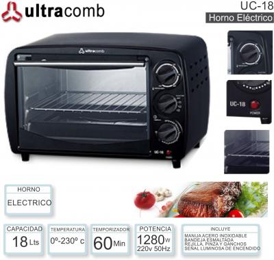 Horno Electrico 18 Lts ULTRACOMB UC-18