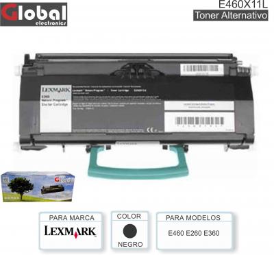 Toner Alt LEXMARK E460X11L Neg GLOBAL