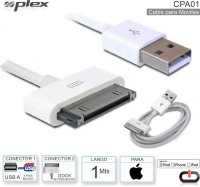 Cable USB M - Dock 30p M PLEX CPA01 Apple