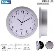 Reloj de Pared 25x25 MILEC PR02 Blanco