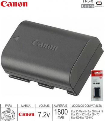 Bateria CANON LP-E6