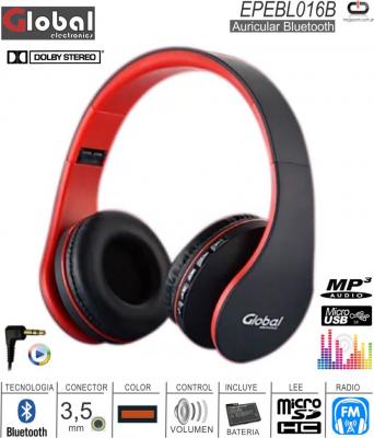 Auricular GLOBAL EPEBL016B BT SD FM